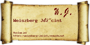 Weiszberg Jácint névjegykártya